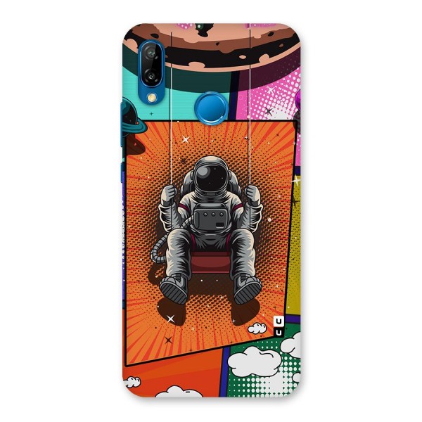 Cool Astraunaut Comic Swing Back Case for Huawei P20 Lite