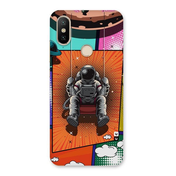 Cool Astraunaut Comic Swing Back Case for Mi A2