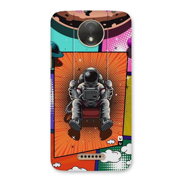 Cool Astraunaut Comic Swing Back Case for Moto C Plus