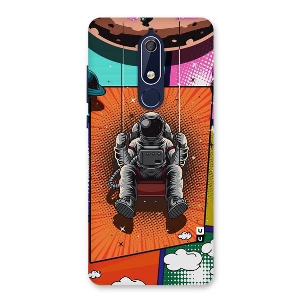 Cool Astraunaut Comic Swing Back Case for Nokia 5.1