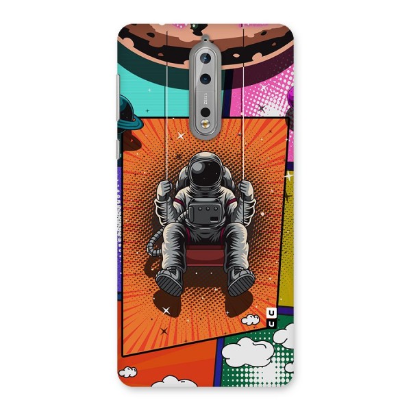 Cool Astraunaut Comic Swing Back Case for Nokia 8