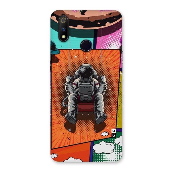 Cool Astraunaut Comic Swing Back Case for Realme 3 Pro