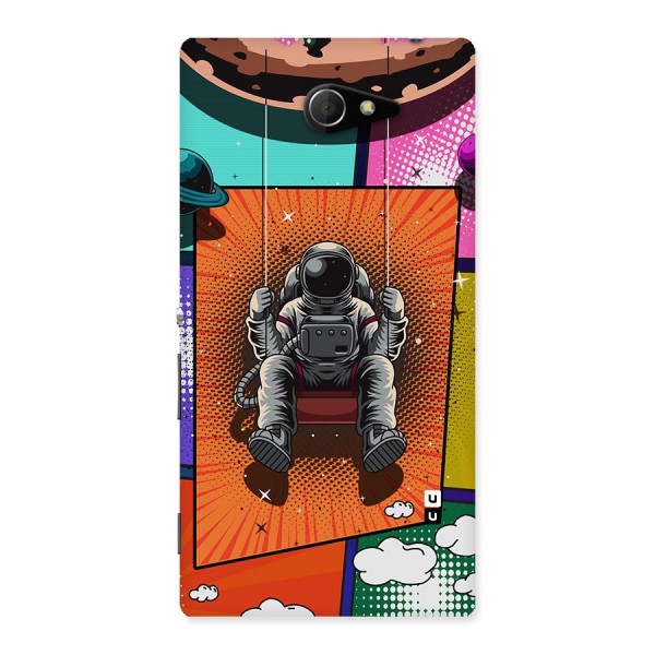 Cool Astraunaut Comic Swing Back Case for Sony Xperia M2