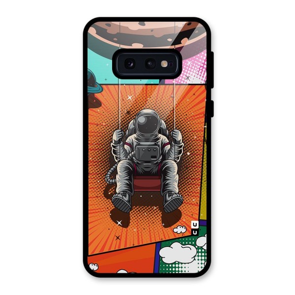 Cool Astraunaut Comic Swing Glass Back Case for Galaxy S10e