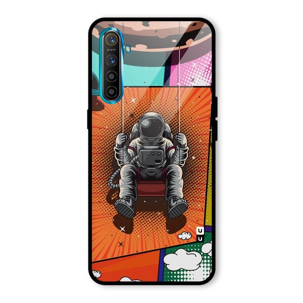 Cool Astraunaut Comic Swing Glass Back Case for Realme XT