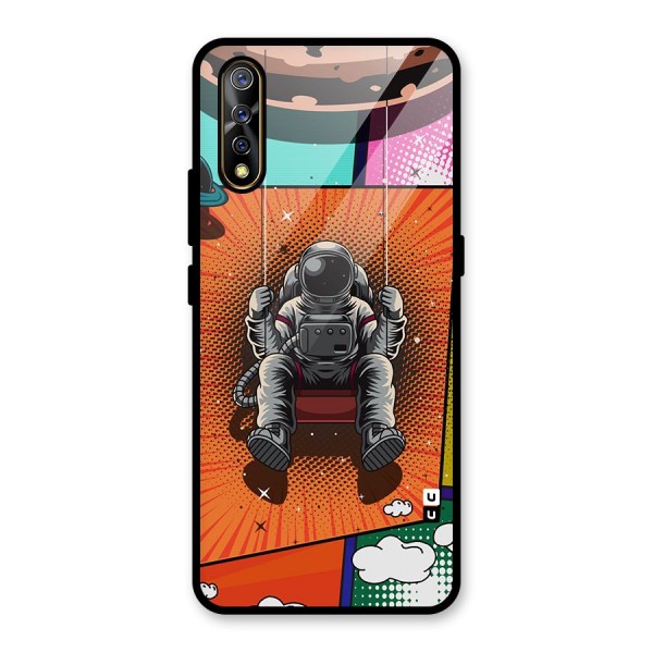 Cool Astraunaut Comic Swing Glass Back Case for Vivo Z1x