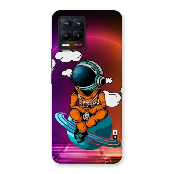 Cool Astraunaut Relaxing Glass Back Case for Realme 8