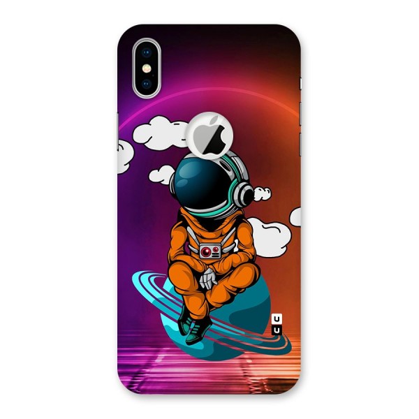 Cool Astraunaut Relaxing Back Case for iPhone XS Logo Cut