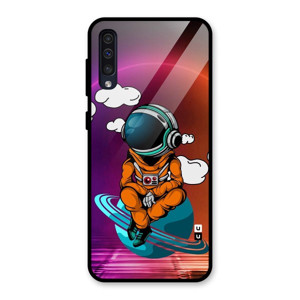 Cool Astraunaut Relaxing Glass Back Case for Galaxy A50s