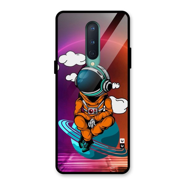 Cool Astraunaut Relaxing Glass Back Case for OnePlus 8