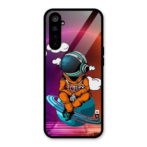 Cool Astraunaut Relaxing Glass Back Case for Realme 6