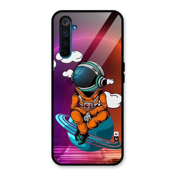 Cool Astraunaut Relaxing Glass Back Case for Realme 6 Pro