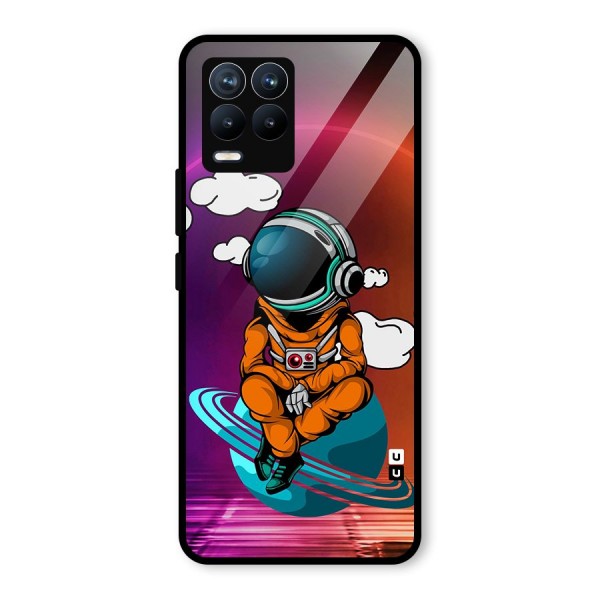 Cool Astraunaut Relaxing Glass Back Case for Realme 8