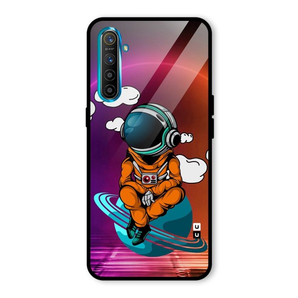 Cool Astraunaut Relaxing Glass Back Case for Realme XT