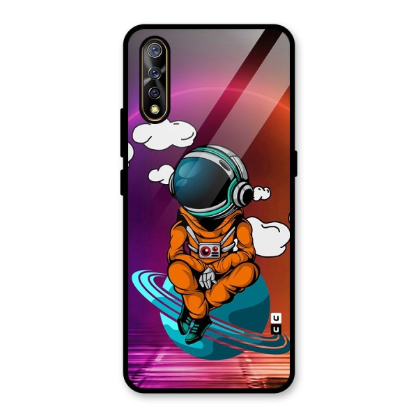 Cool Astraunaut Relaxing Glass Back Case for Vivo Z1x