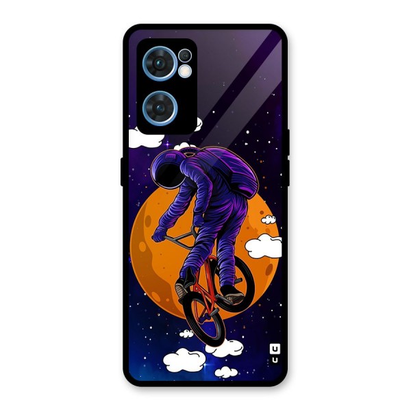Cool Astro Cyclist Glass Back Case for Oppo Reno7 5G