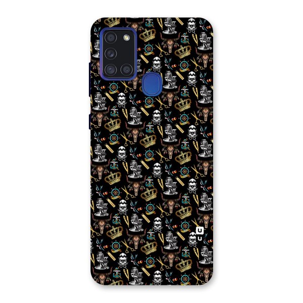 Cool Barber Pattern Back Case for Galaxy A21s