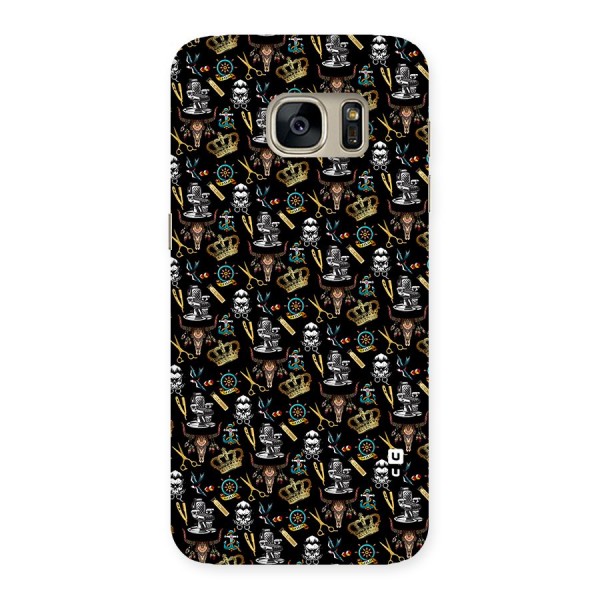 Cool Barber Pattern Back Case for Galaxy S7