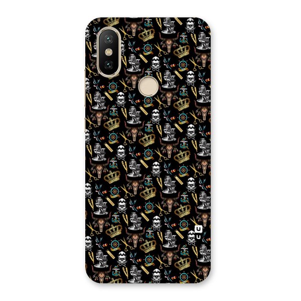 Cool Barber Pattern Back Case for Mi A2