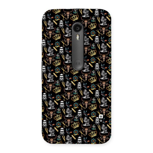 Cool Barber Pattern Back Case for Moto G3