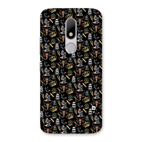 Cool Barber Pattern Back Case for Moto M