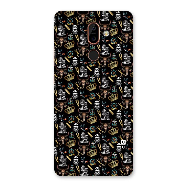 Cool Barber Pattern Back Case for Nokia 7 Plus