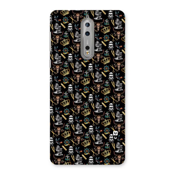 Cool Barber Pattern Back Case for Nokia 8