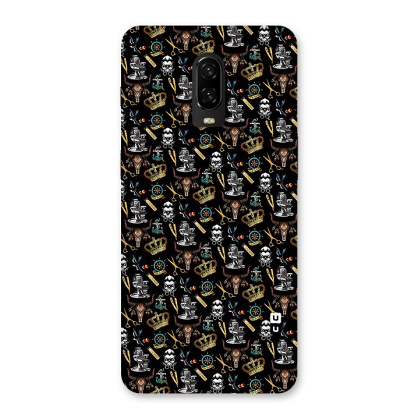 Cool Barber Pattern Back Case for OnePlus 6T