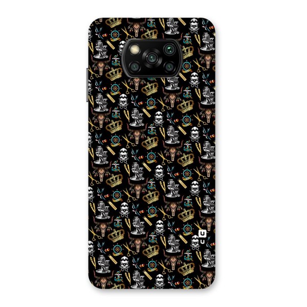 Cool Barber Pattern Back Case for Poco X3