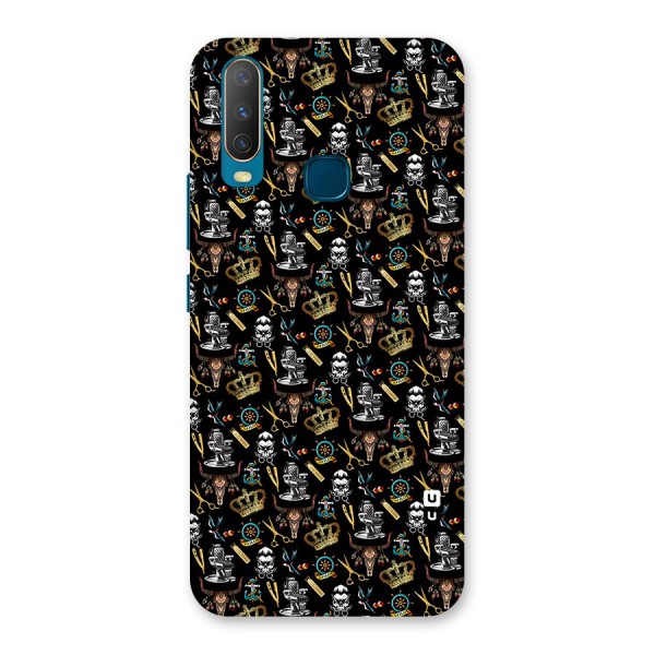 Cool Barber Pattern Back Case for Vivo Y12