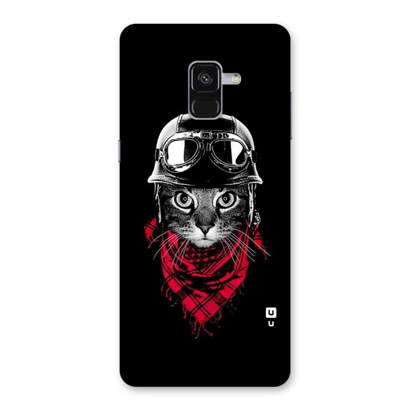 Cool Biker Cat Back Case for Galaxy A8 Plus