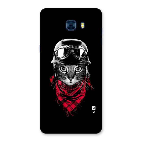 Cool Biker Cat Back Case for Galaxy C7 Pro