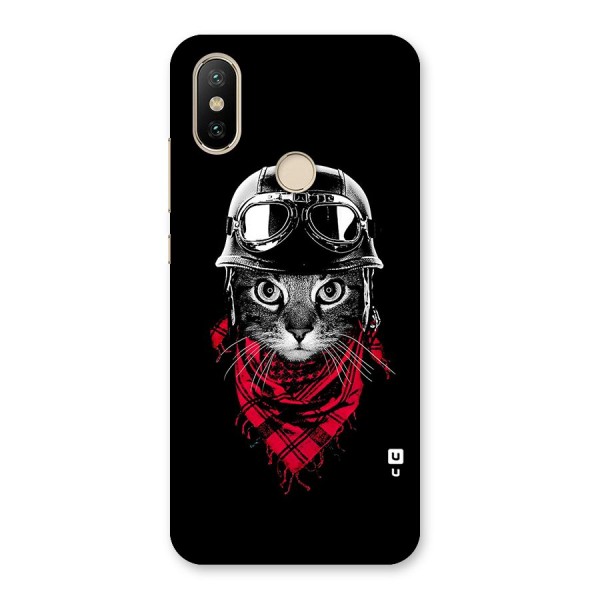 Cool Biker Cat Back Case for Mi A2