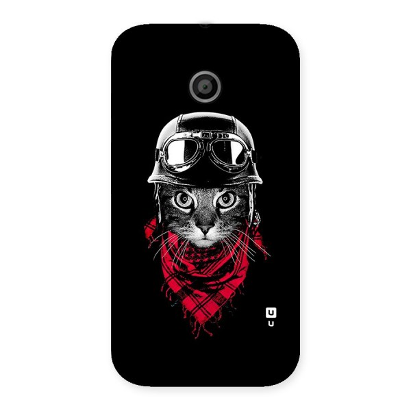 Cool Biker Cat Back Case for Moto E