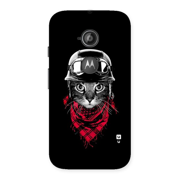 Cool Biker Cat Back Case for Moto E 2nd Gen