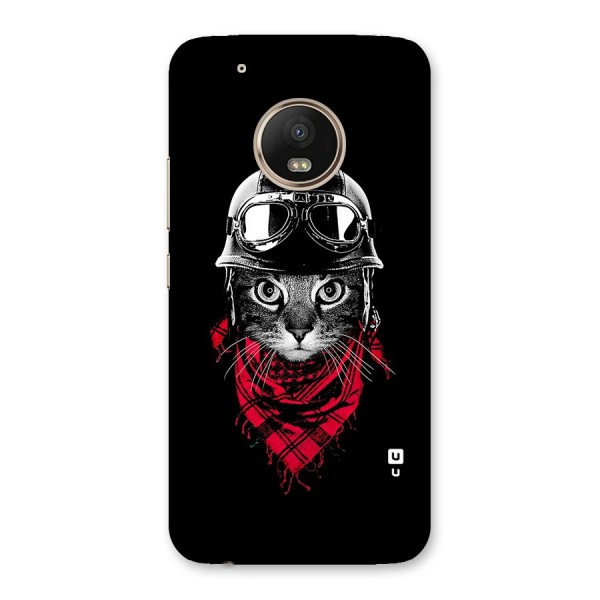 Cool Biker Cat Back Case for Moto G5 Plus