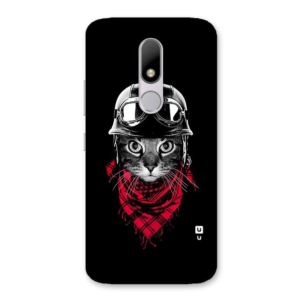 Cool Biker Cat Back Case for Moto M