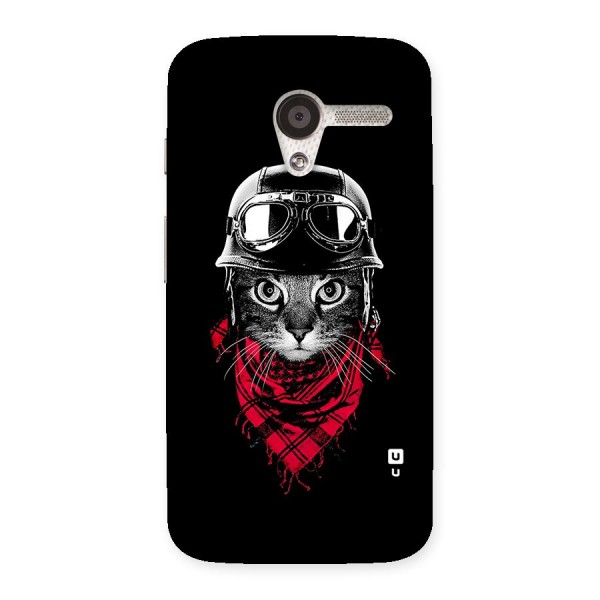 Cool Biker Cat Back Case for Moto X