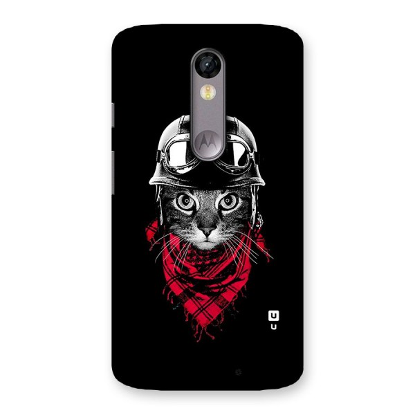 Cool Biker Cat Back Case for Moto X Force