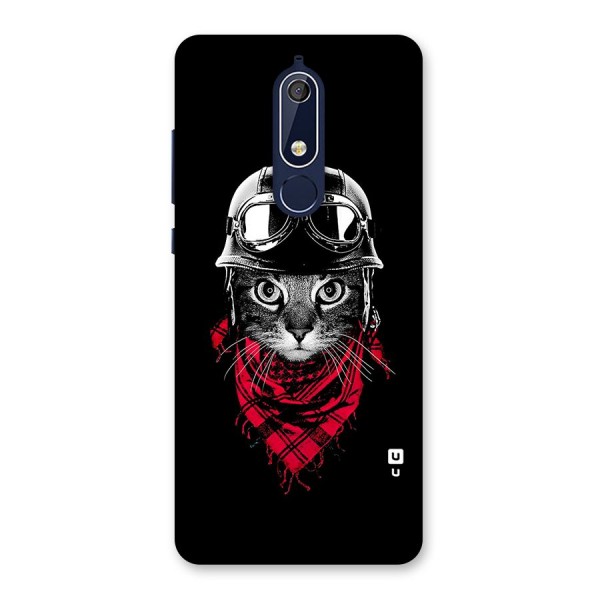 Cool Biker Cat Back Case for Nokia 5.1