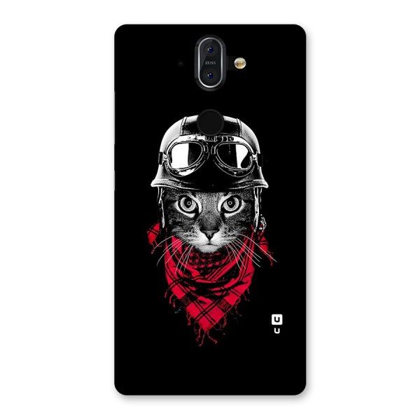 Cool Biker Cat Back Case for Nokia 8 Sirocco