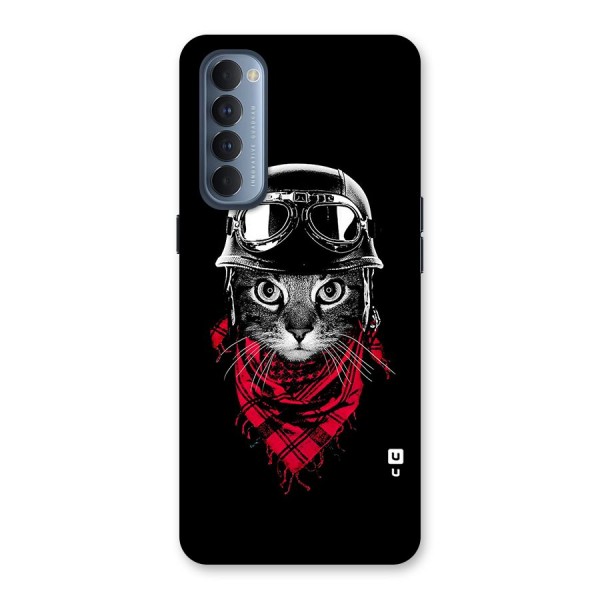 Cool Biker Cat Back Case for Reno4 Pro