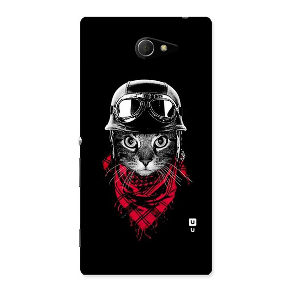 Cool Biker Cat Back Case for Sony Xperia M2