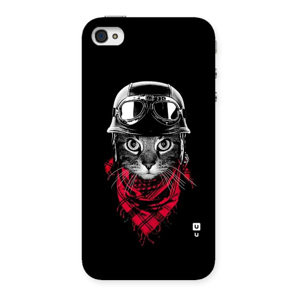 Cool Biker Cat Back Case for iPhone 4 4s