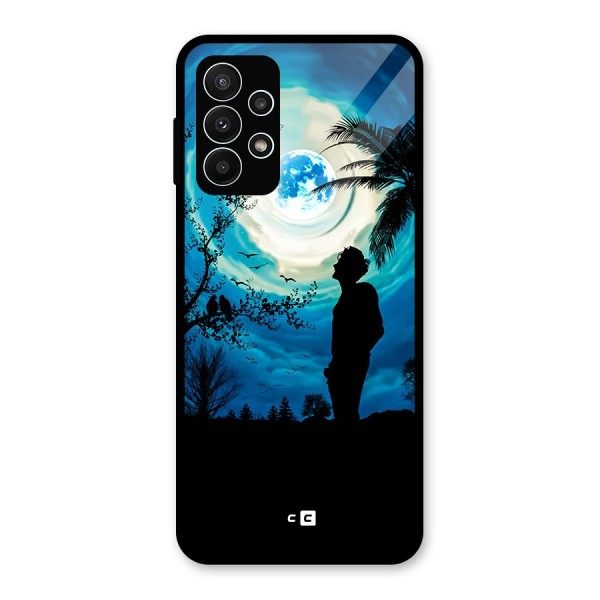 Cool Boy Under Sky Glass Back Case for Galaxy A23