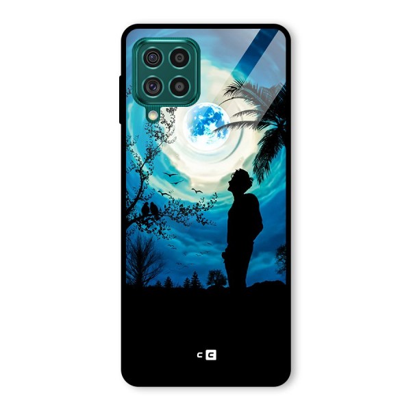 Cool Boy Under Sky Glass Back Case for Galaxy F62