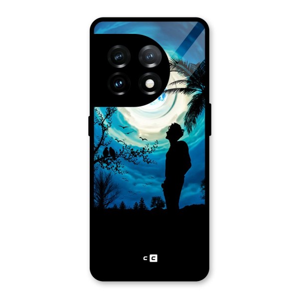Cool Boy Under Sky Glass Back Case for OnePlus 11