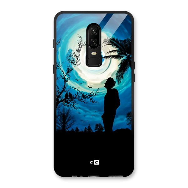 Cool Boy Under Sky Glass Back Case for OnePlus 6
