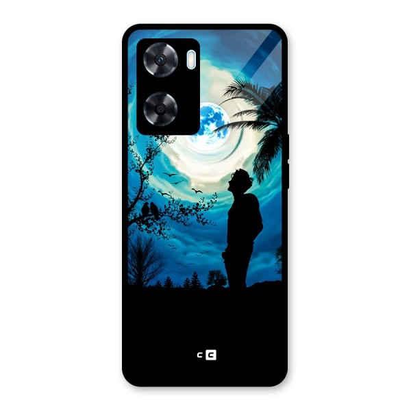 Cool Boy Under Sky Glass Back Case for Oppo A77s