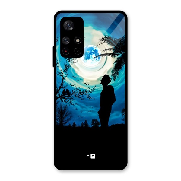 Cool Boy Under Sky Glass Back Case for Redmi Note 11T 5G